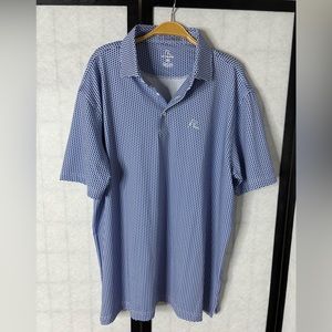 Rhoback Texas Flag Short Sleeve Stretch Golf Polo Shirt pristine XL